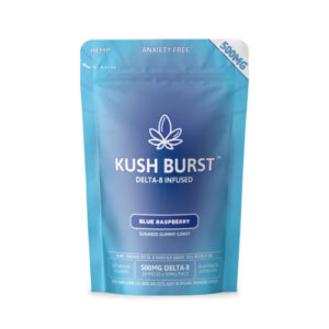 KUSH BURST Delta 8 THC Gummies 500mg - Blue Raspberry