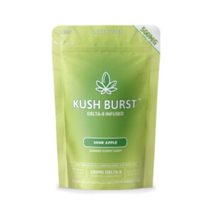 KUSH BURST Delta 8 THC Gummies 500mg - Sour Apple