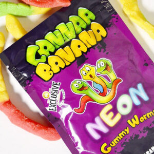 Home Canna Banana Delta 8 THC Gummies 500mg - Neon Gummy Worms