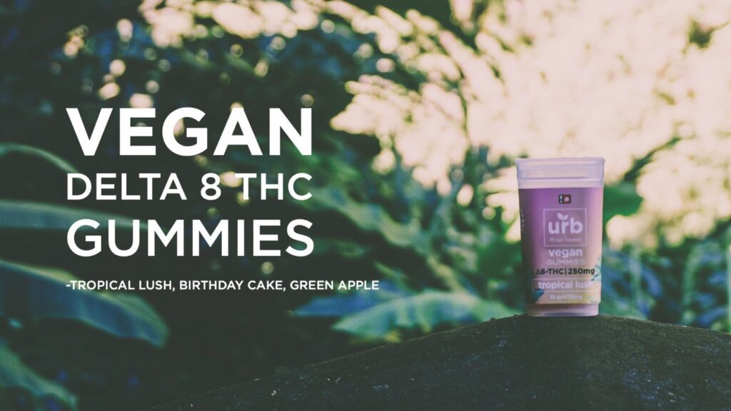 URB Tropical Lush Delta 8 Gummy Review! Everything you need to know. leafdrop urb tropical lush banner final1