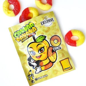 Home Cannaa Banana Delta 8 THC Gummies 500mg - Peach Rings